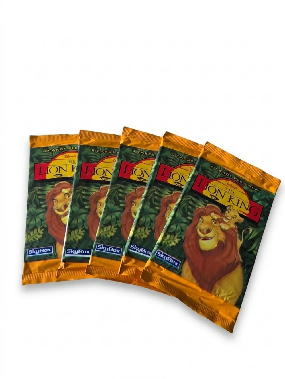 Lot of 5 Vintage 1994 SkyBox Disney The Lion King Trading Card Packs - Sealed